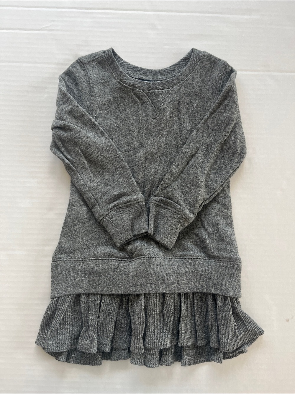 Polo by Ralph Lauren Heather Gray Ruffle Hem Dress
